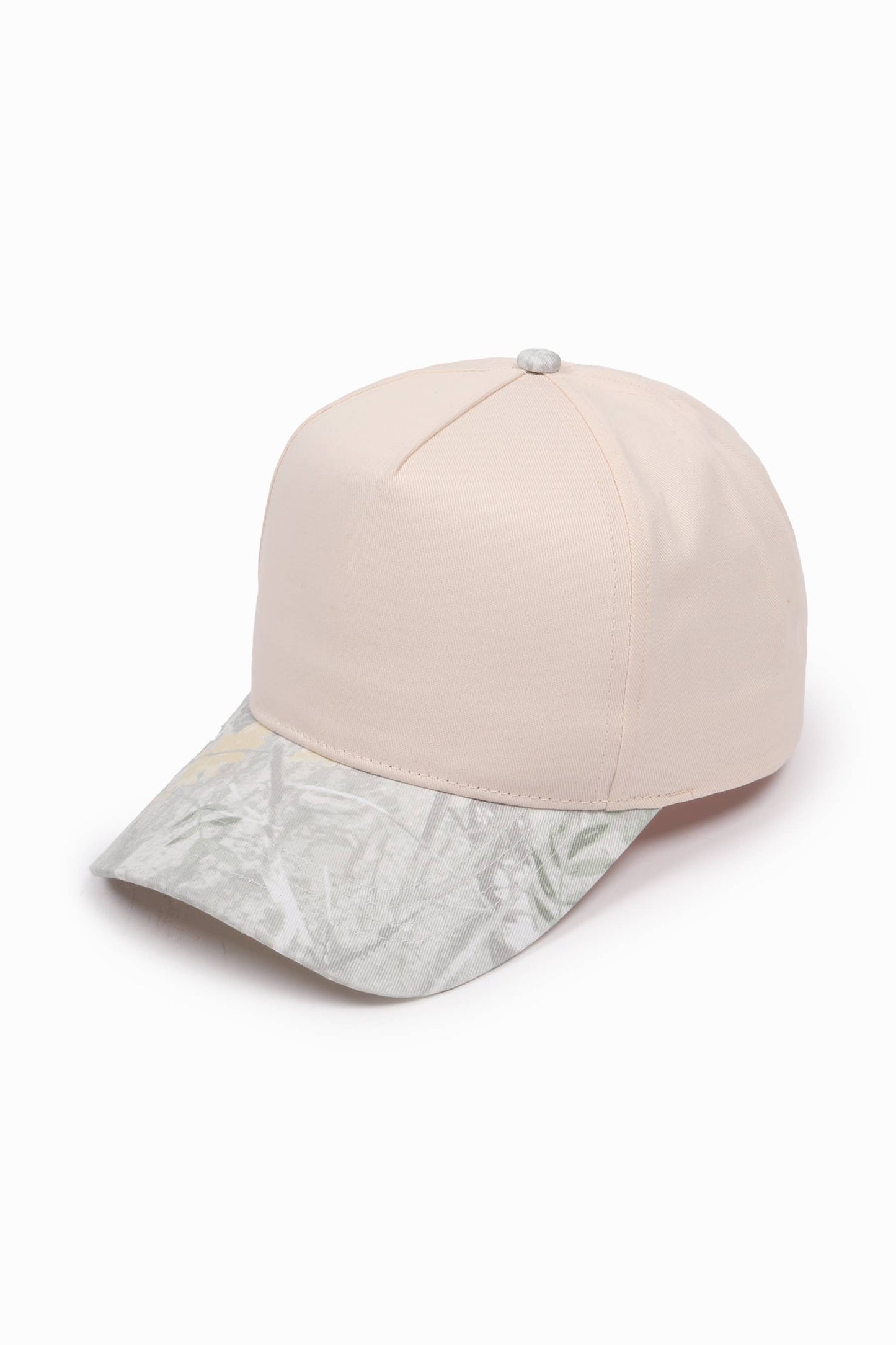 CAMO Print Brim 5 Panel Cotton Baseball Cap