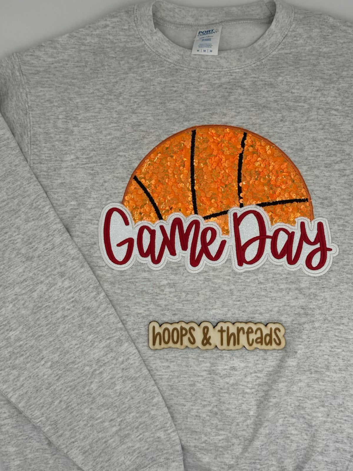 Game Day Sequin Basketball Sweatshirt
