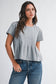 8613HK Pleated Swing Tee Top