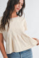 8613HK Pleated Swing Tee Top