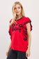 Ruffle Sleeve Varsity Gameday Knit Top
