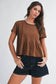 8613HK Pleated Swing Tee Top