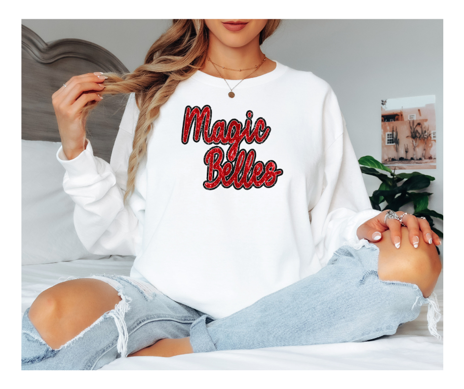 Magic Belles Black Outline Sequins! Gildan Unisex Ultra Cotton® Long Sleeve T-Shirt – 2400