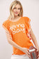Ruffle Sleeve Varsity Gameday Knit Top