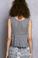 Boho Crochet Ribbon Motif Scalloped Trim Sleeveless Top