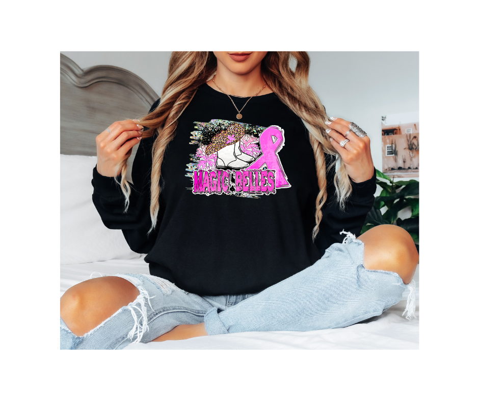 Pink Out! for Breast Cancer Month - The Magic Belles Pink Out long Sleeve Tee