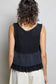 Sleeveless contrast thermal cropped babydoll top SALE
