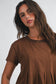 8613HK Pleated Swing Tee Top