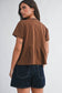 8613HK Pleated Swing Tee Top