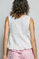Sleeveless contrast thermal cropped babydoll top SALE