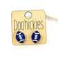School Spirit Glitter Football Studs - Custom Spirit Earrings - 9 Color Options