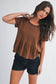 8613HK Pleated Swing Tee Top