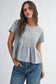 8613HK Pleated Swing Tee Top