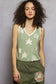 V-neck Sleeveless Front Star Patches Solid Basic Top SALE