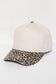 5 Panels with Leopard Print Brim 5 Panel Caps