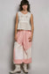 Boho Crochet Ribbon Motif Scalloped Trim Sleeveless Top