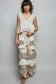 Sleeveless contrast thermal cropped babydoll top SALE