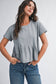 8613HK Pleated Swing Tee Top