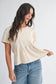 8613HK Pleated Swing Tee Top