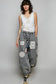V-neck Sleeveless Front Star Patches Solid Basic Top SALE