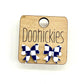 School Spirit Checkered Bow Stud Earrings - 9 Color Options
