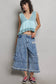 Sleeveless contrast thermal cropped babydoll top SALE