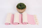 Turkish Beach Towel Personalized, Elegant Light Pink Towel