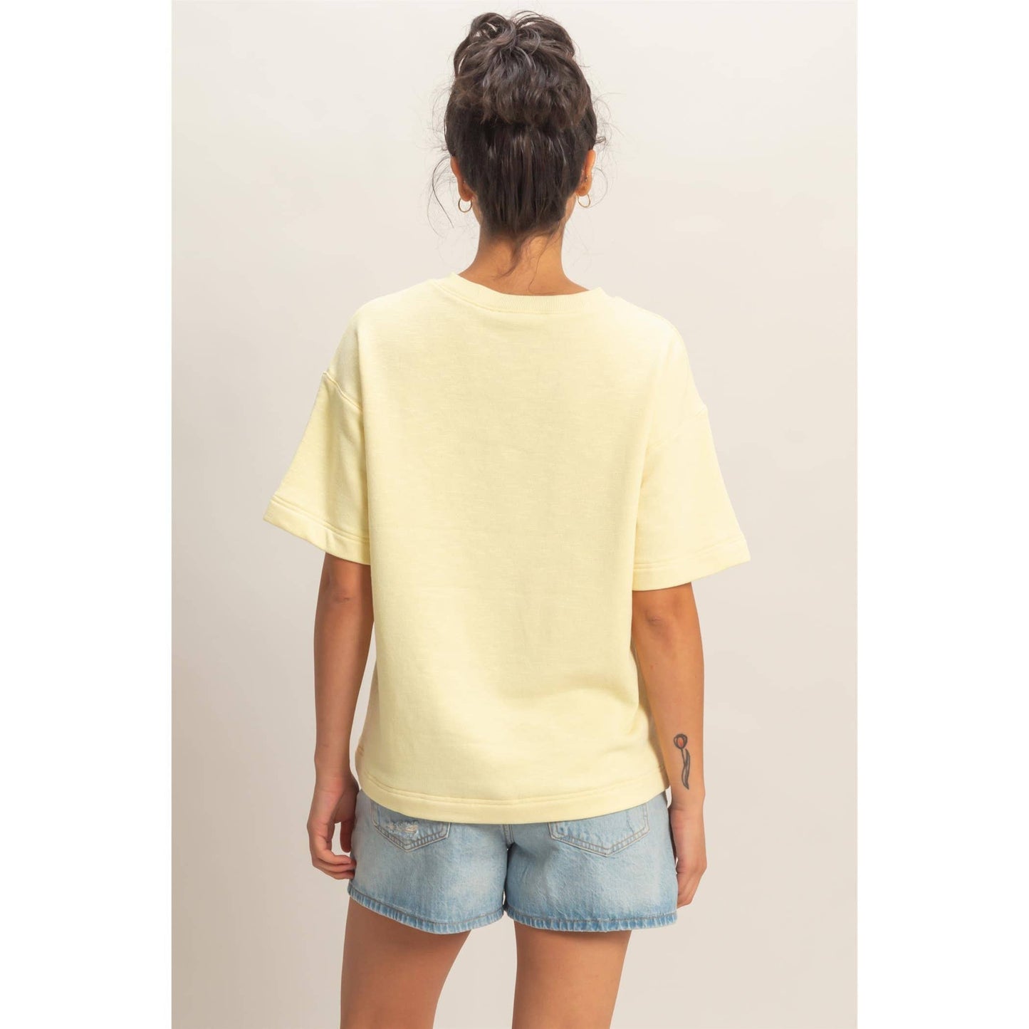 Crew Neck Short Sleeve Top