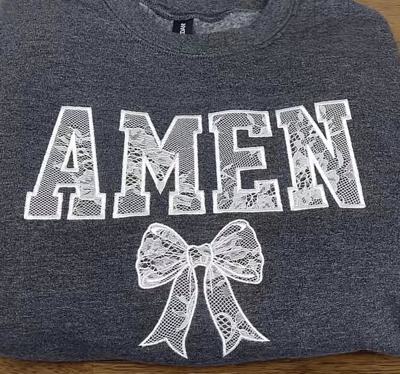 AMEN Lace Bow Sweatshirt