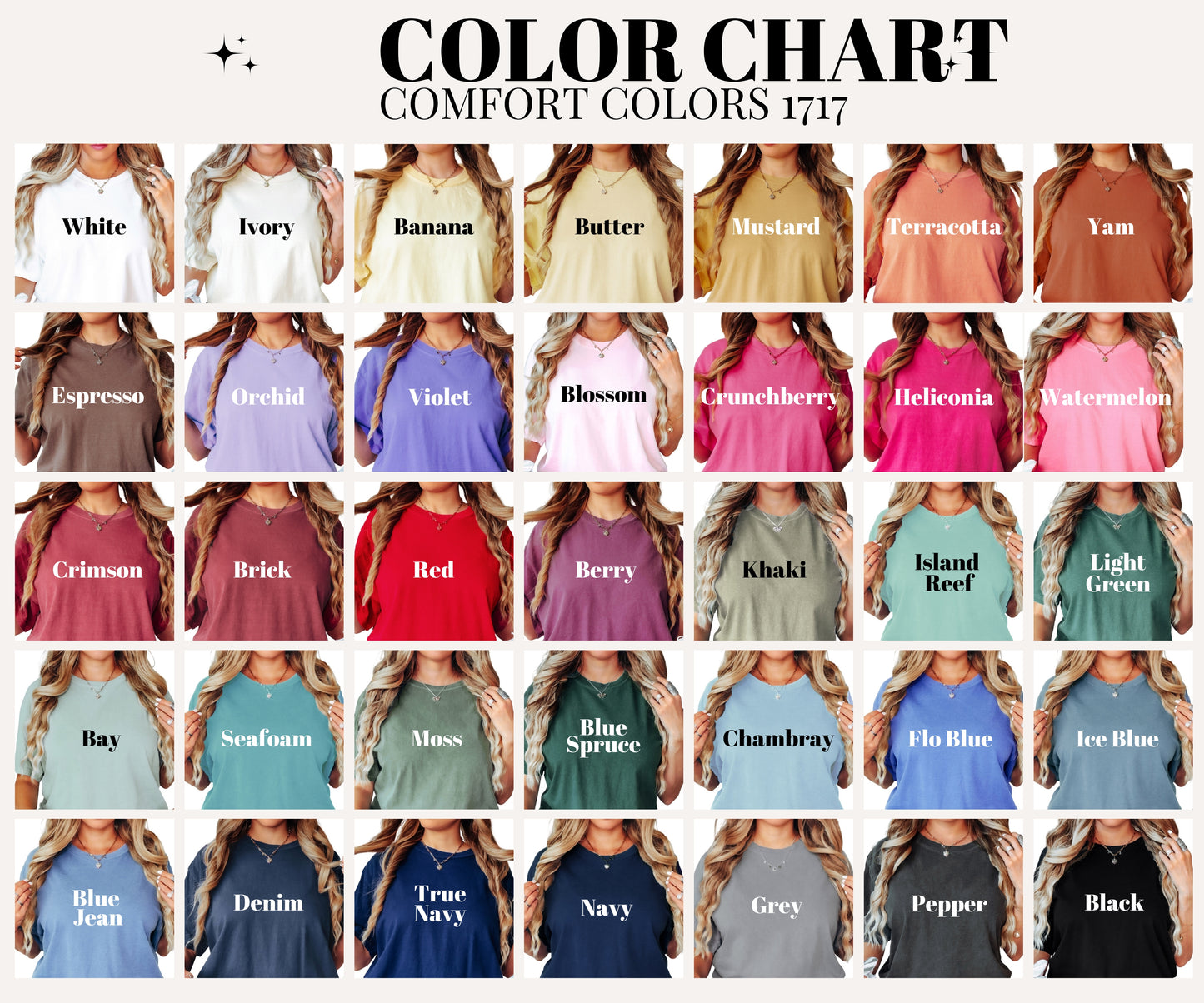 His or Hers Team Spirit on Comfort Colors® Garment-Dyed Heavyweight T-Shirt