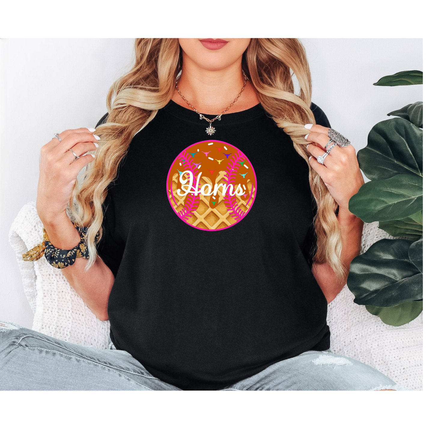 TTF Horns & Bases Softball Drip Tees