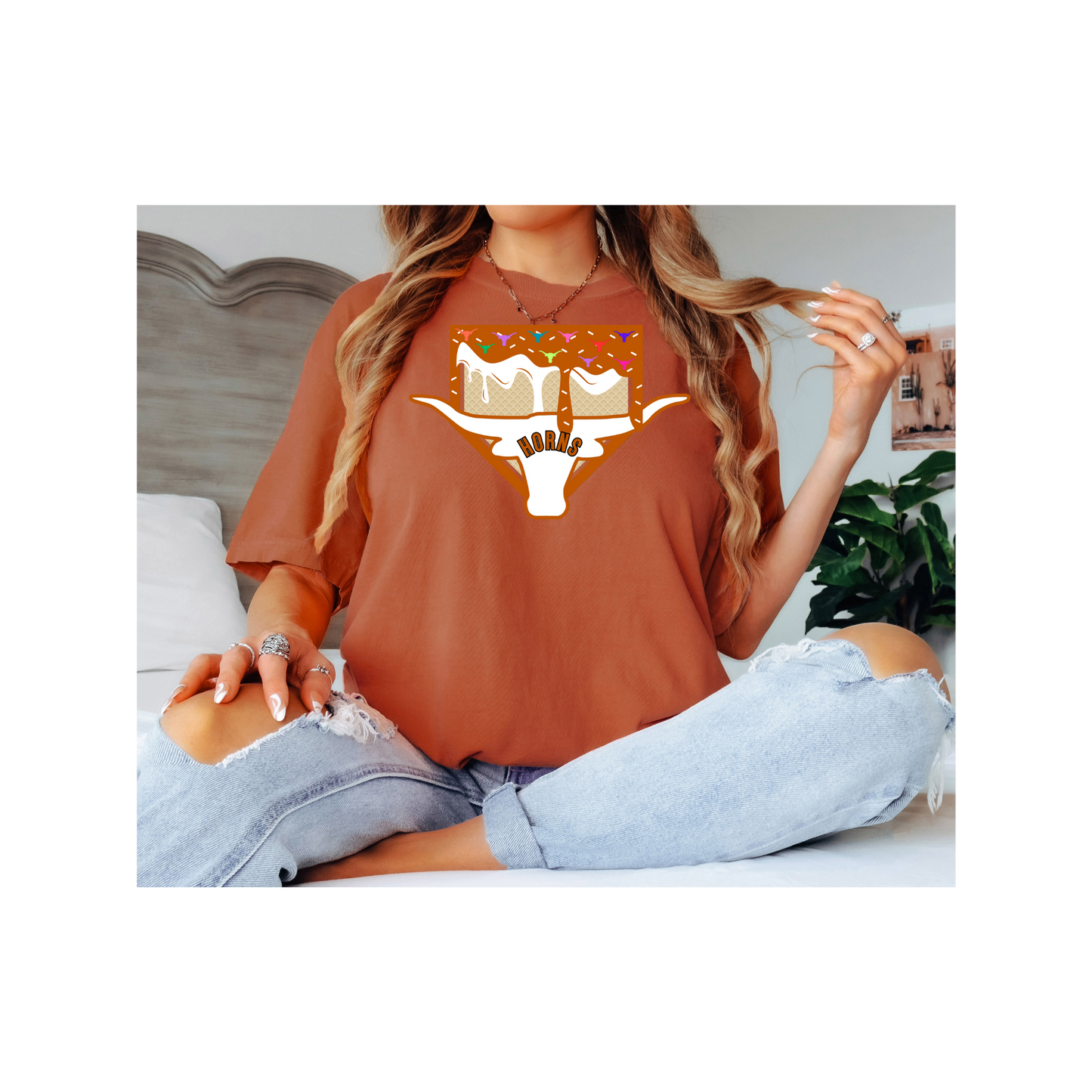 TTF Horns & Bases Softball Drip Tees