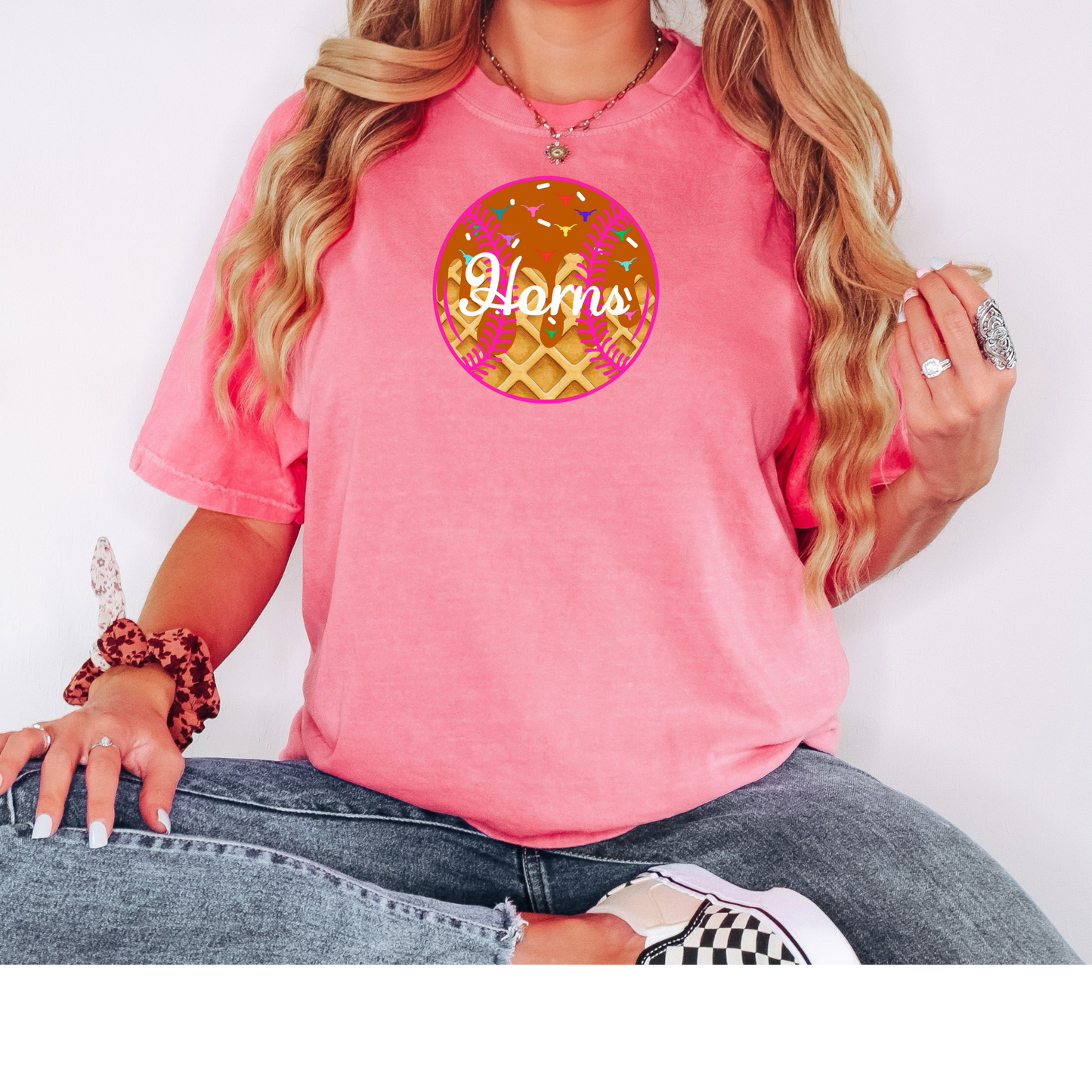 TTF Horns & Bases Softball Drip Tees