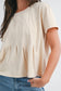 8613HK Pleated Swing Tee Top