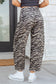 Spring 2026 Western Zebra Stripe Printed Wide Leg Jeans