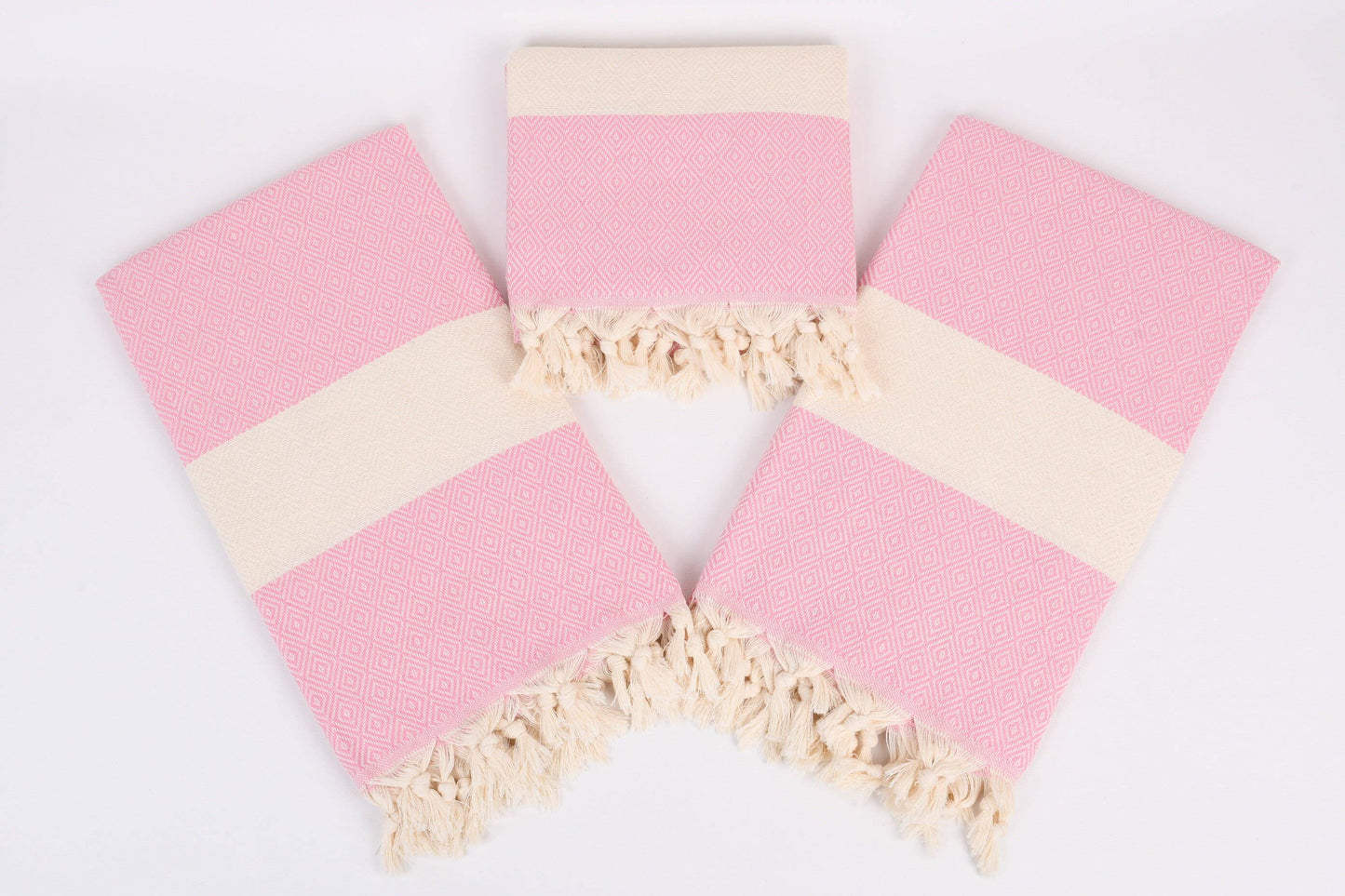 Turkish Beach Towel Personalized, Elegant Light Pink Towel