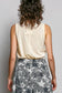V-neck Sleeveless Front Star Patches Solid Basic Top SALE