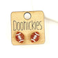 School Spirit Glitter Football Studs - Custom Spirit Earrings - 9 Color Options