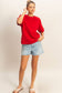 Crew Neck Short Sleeve Top