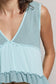 Sleeveless contrast thermal cropped babydoll top SALE