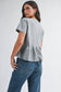 8613HK Pleated Swing Tee Top