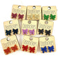 Glitter Bow Stud Earrings | Custom School Color Bow Earrings | 10 Color Options