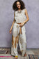 Boho Crochet Ribbon Motif Scalloped Trim Sleeveless Top