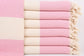Turkish Beach Towel Personalized, Elegant Light Pink Towel