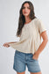 8613HK Pleated Swing Tee Top