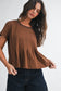 8613HK Pleated Swing Tee Top