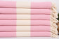 Turkish Beach Towel Personalized, Elegant Light Pink Towel