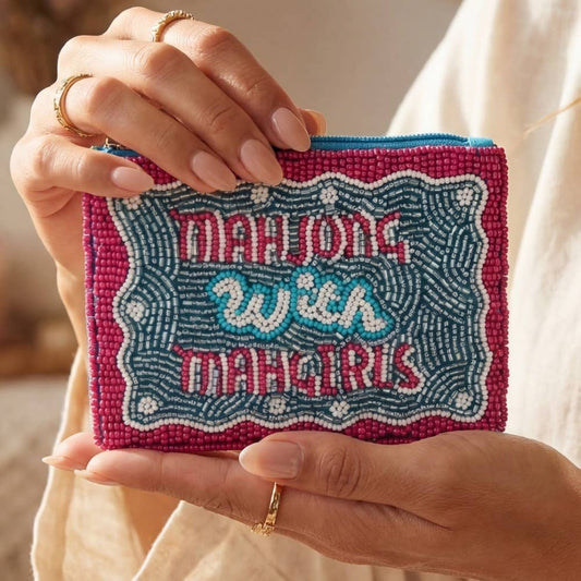 Mahjong With Mahgirls Seed Beaded Coin Purse